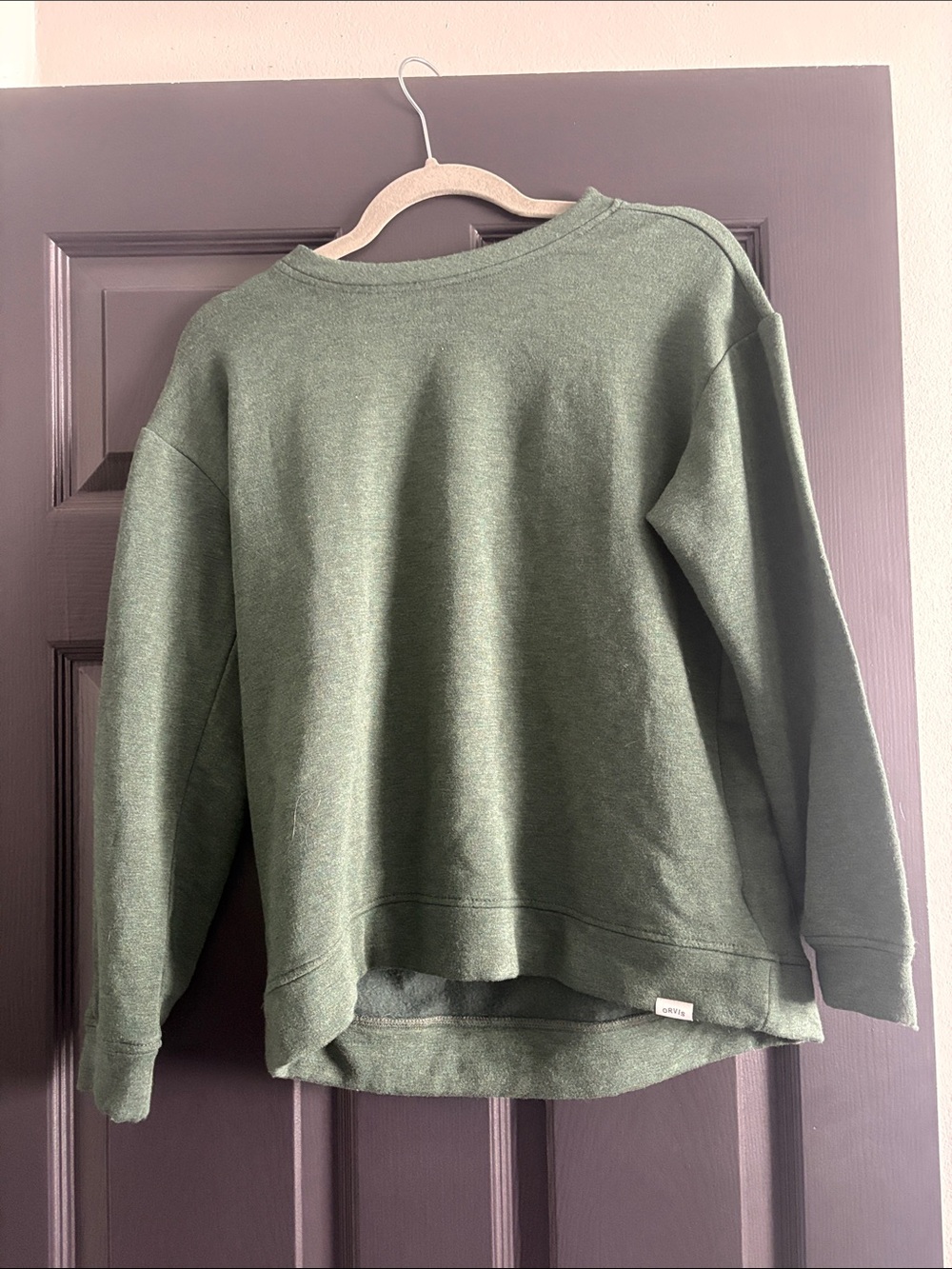 Orvis Olive Green Crewneck Pullover